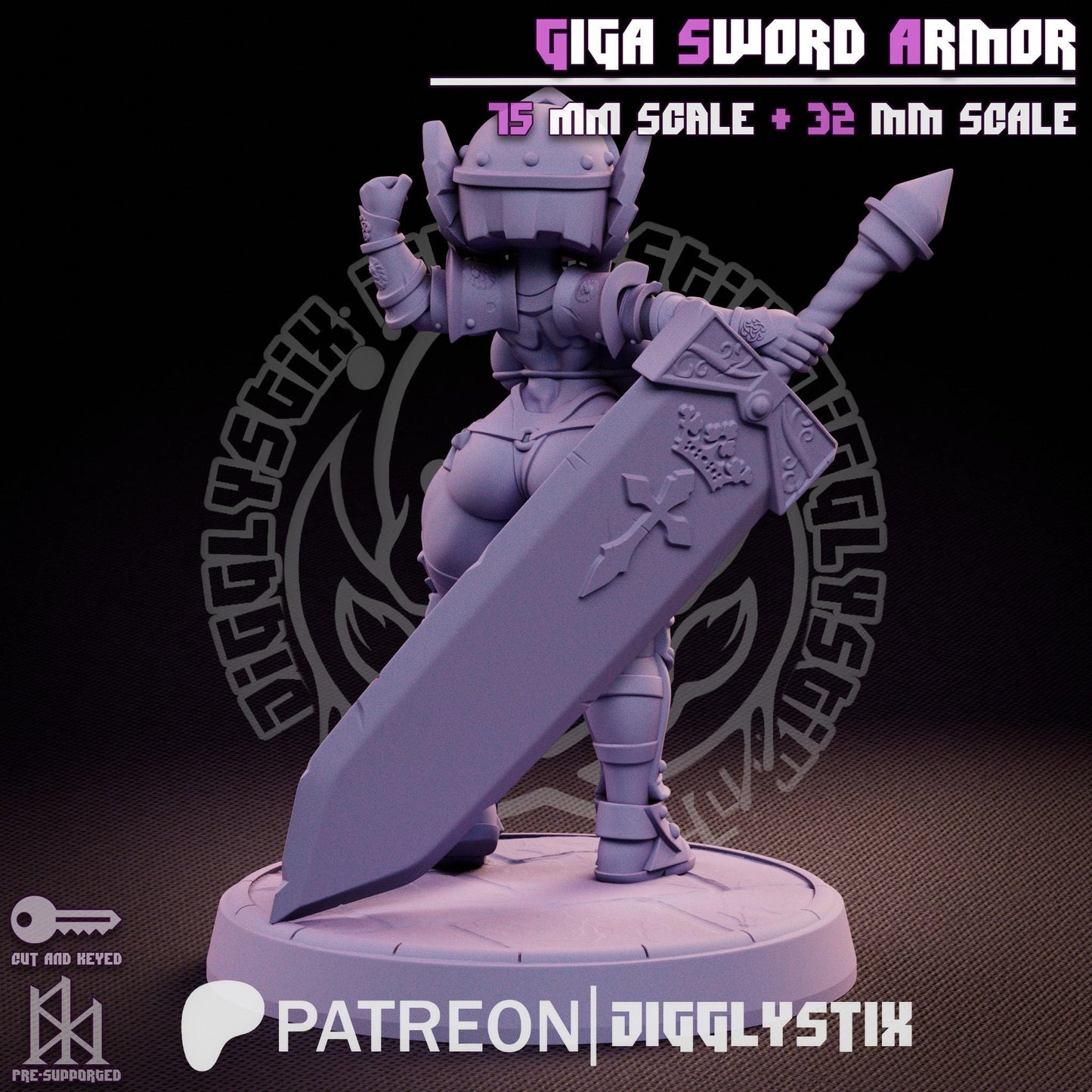 Giga Sword Impractical Armor Miniature - by Jigglystix