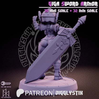 Giga Sword Impractical Armor Miniature - by Jigglystix