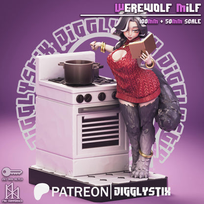 Werewolf Milf Miniature - by Jigglystix