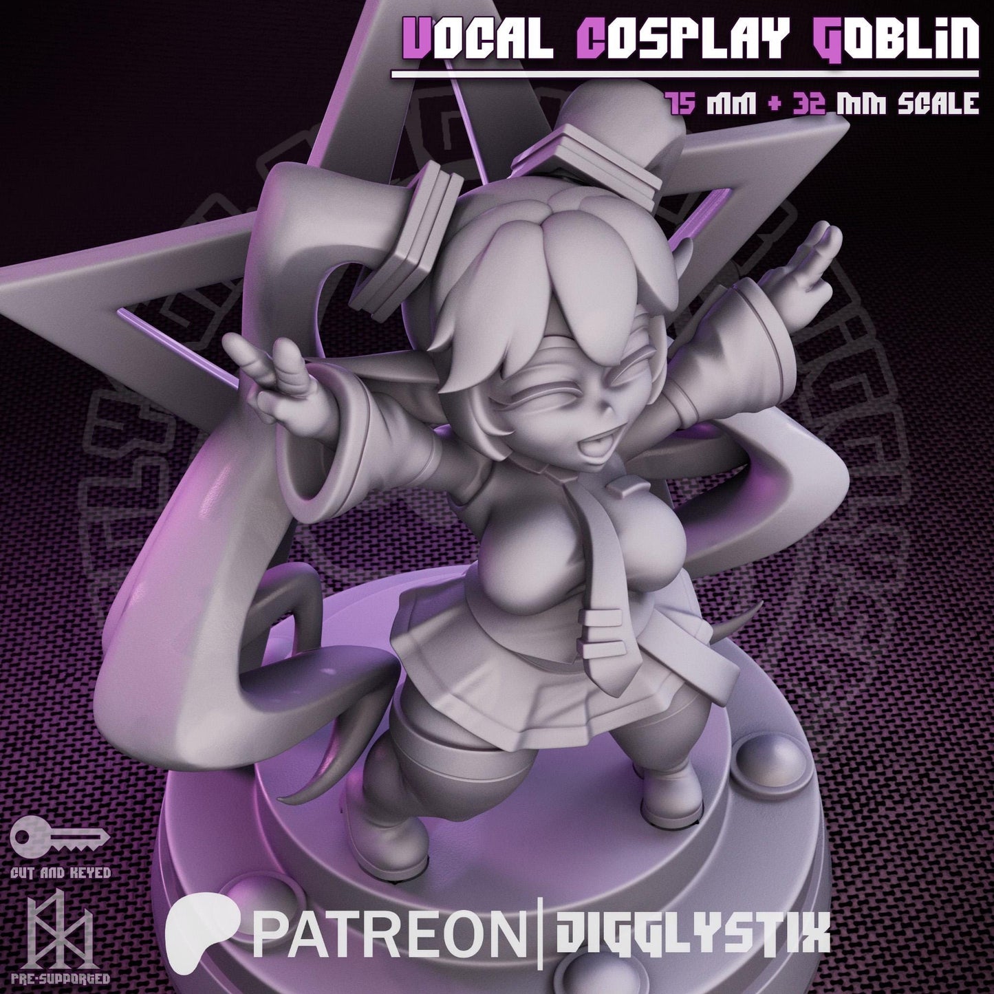 Vocal Cosplay Goblin Miniature - by Jigglystix