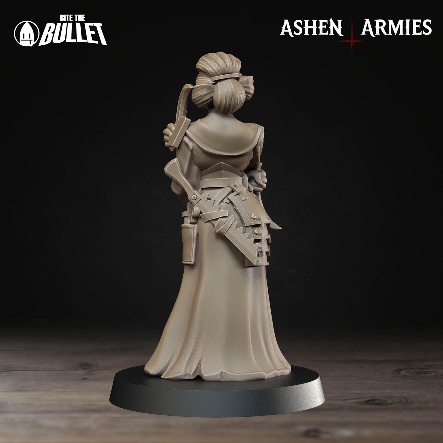 Holy Shogunate Akane Combat Medic Miniature - Ashen Armies by Bite the Bullet