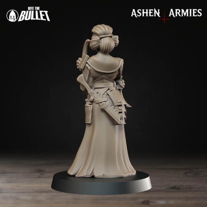 Holy Shogunate Akane Combat Medic Miniature - Ashen Armies by Bite the Bullet