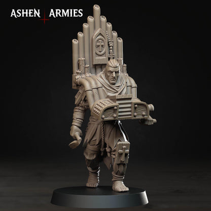 Bleeding Procession Musician Miniature - Ashen Armies by Bite the Bullet