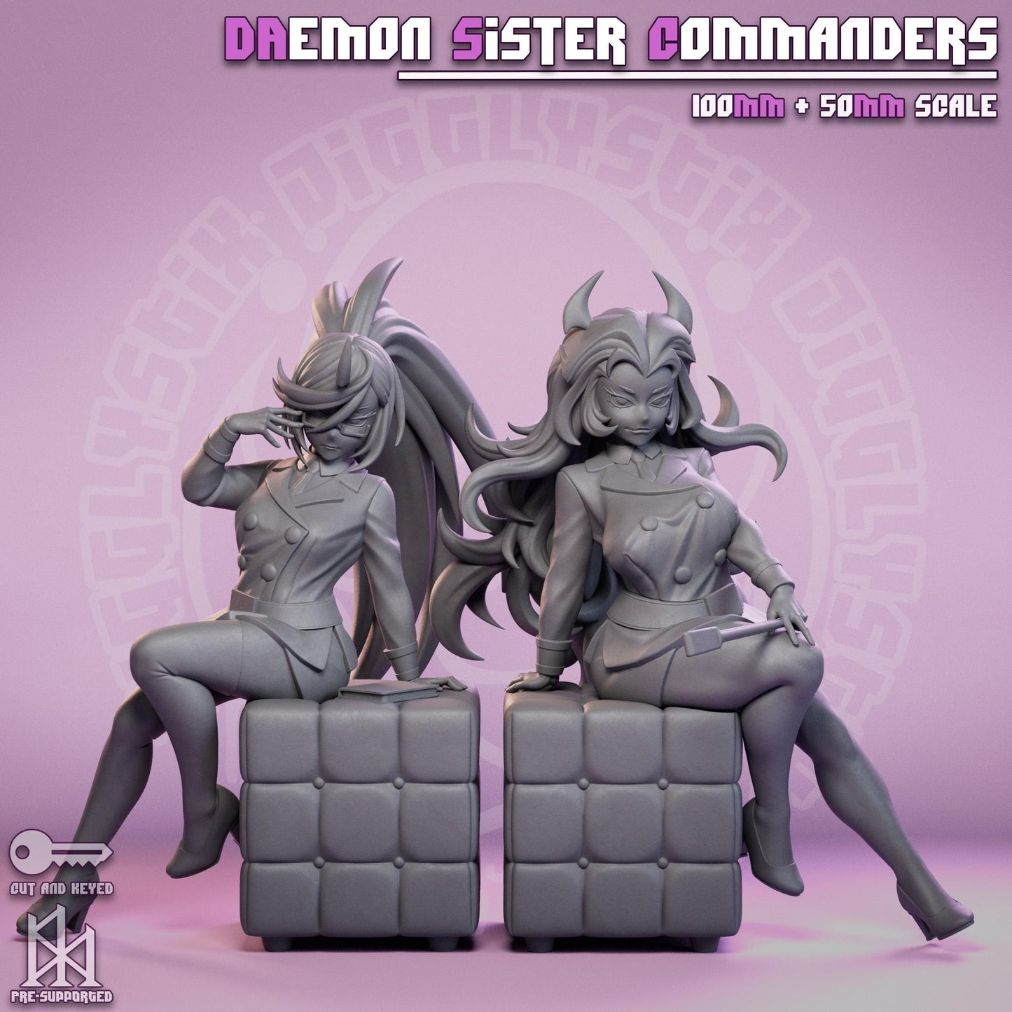 Daemon Sister Commanders Miniature - by Jigglystix