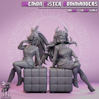 Daemon Sister Commanders Miniature - by Jigglystix
