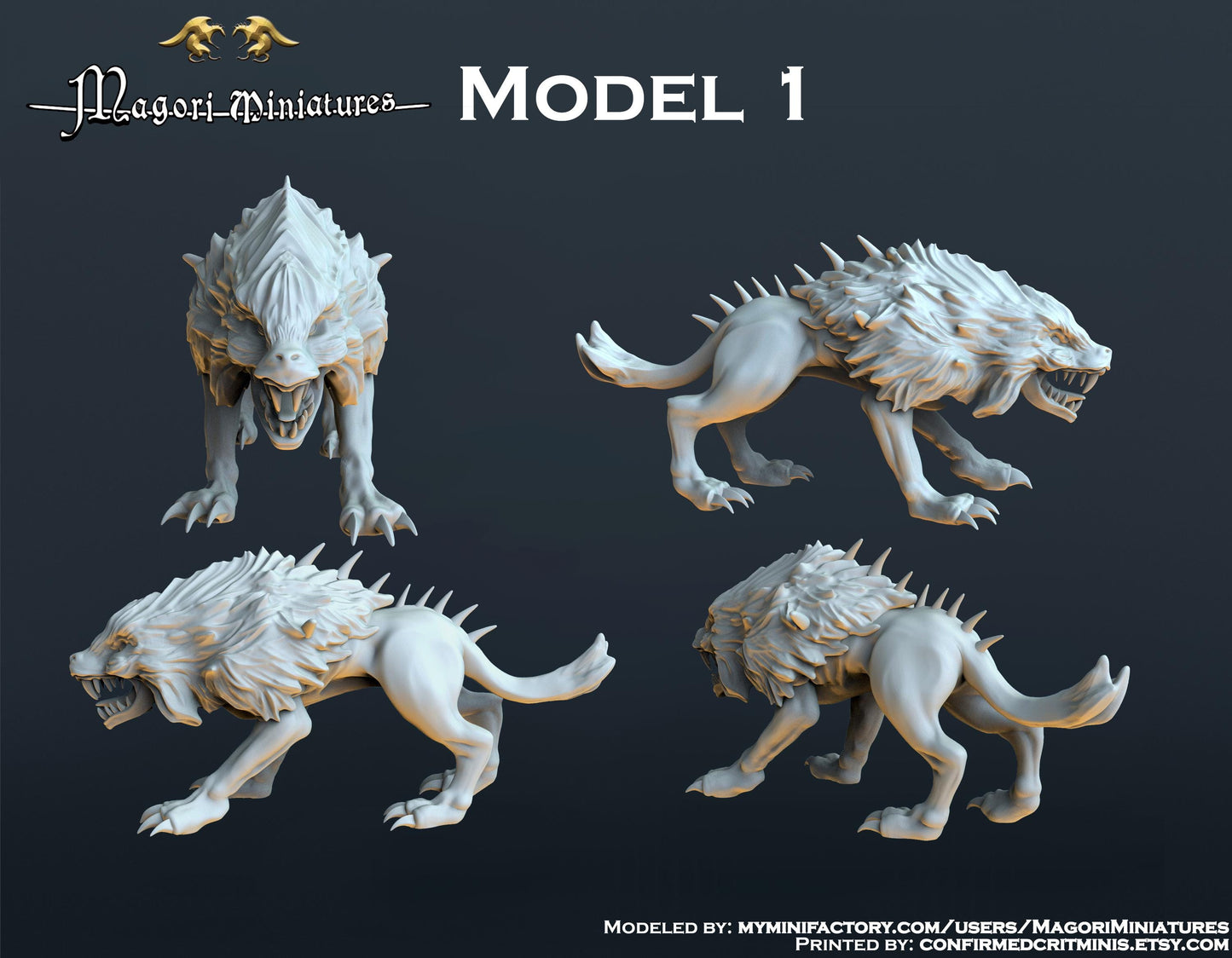 Beastmen Warhound Miniatures - by Magori Miniatures