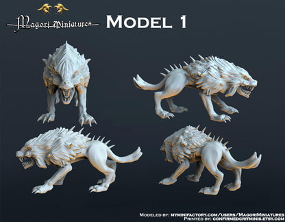 Beastmen Warhound Miniatures - by Magori Miniatures