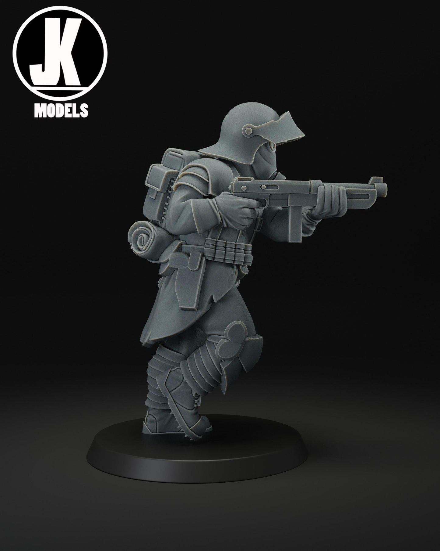 Trench Shock Trooper Running Miniature - JK Remo Models