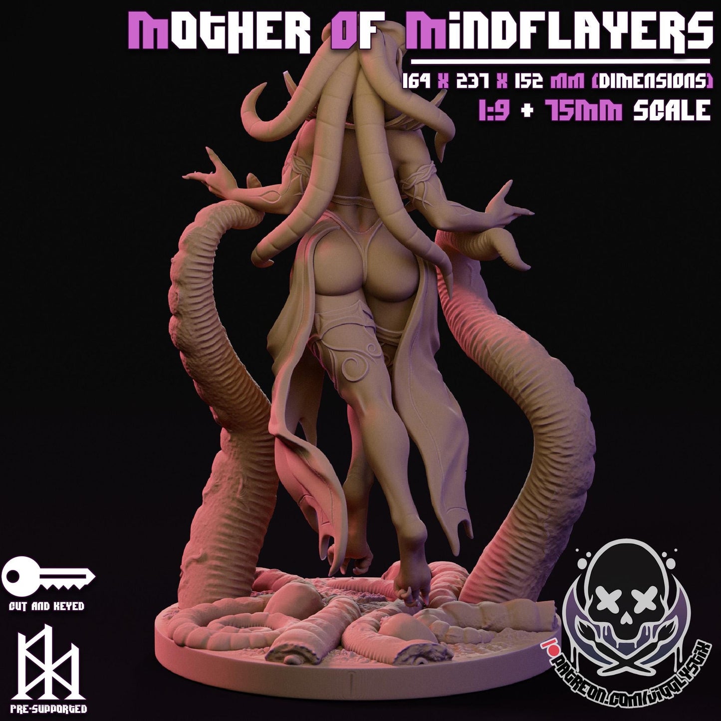 Mother of Mindflayers Miniature - by Jigglystix