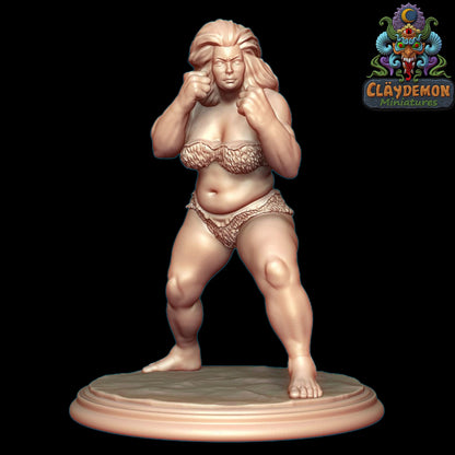 Matilda the Fighter Miniature - by Claydemon Miniatures