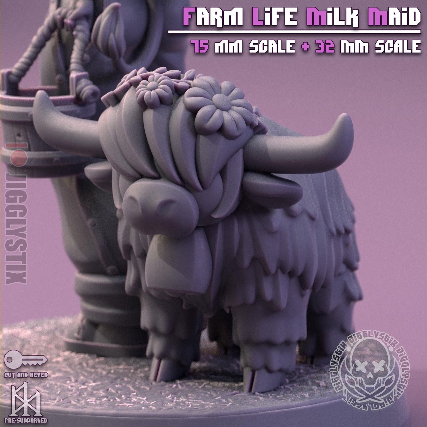 Farm Life Milk Maid Miniature - by Jigglystix