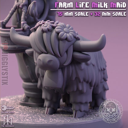 Farm Life Milk Maid Miniature - by Jigglystix