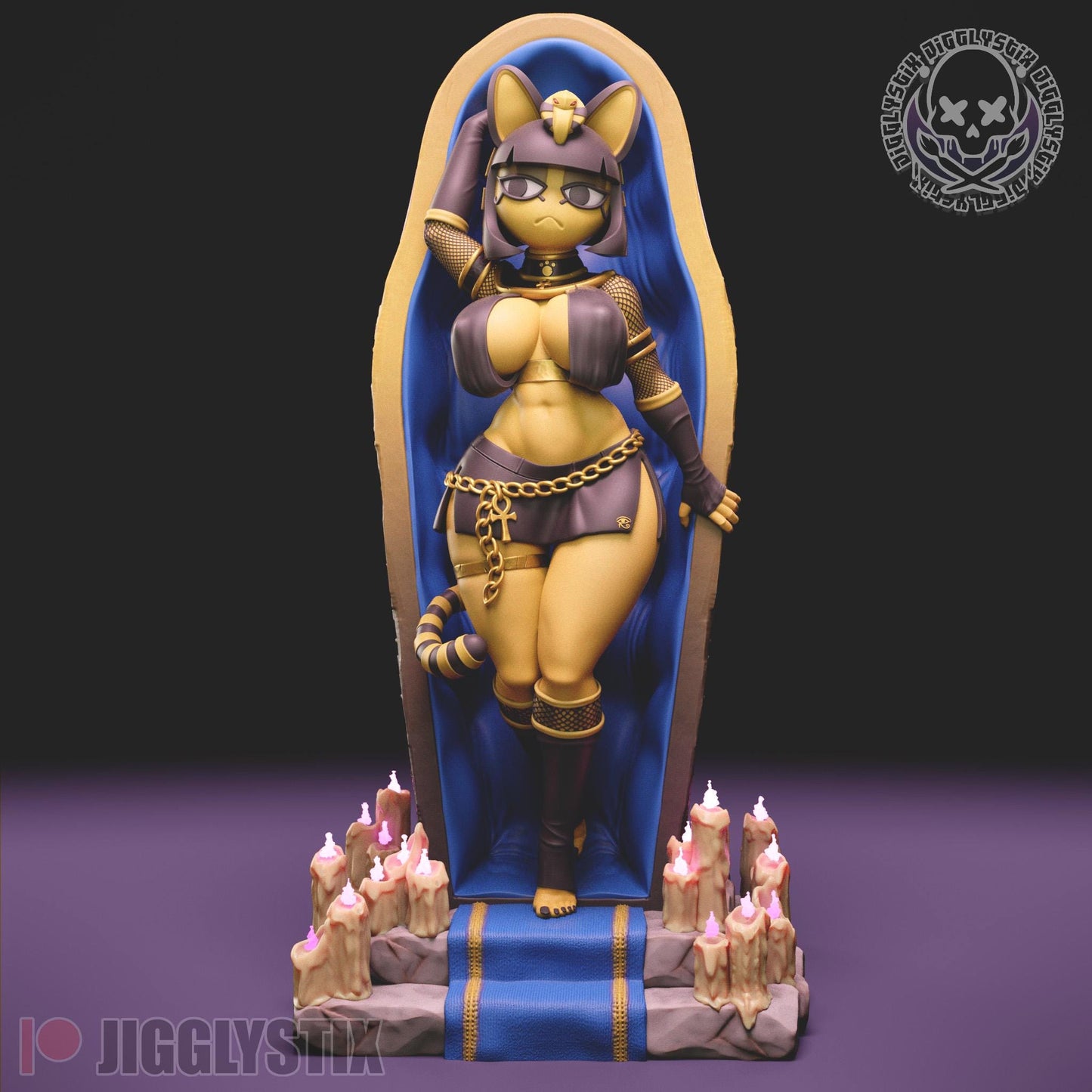 Bastet the Egyptian Cat Goddess Miniature - by Jigglystix