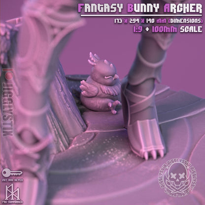 Fantasy Bunny Archer Fran Miniature - by Jigglystix