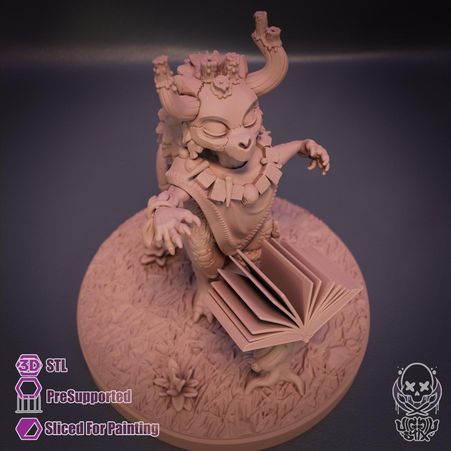 Moon Forest Witch Kobold Miniature - by Jigglystix