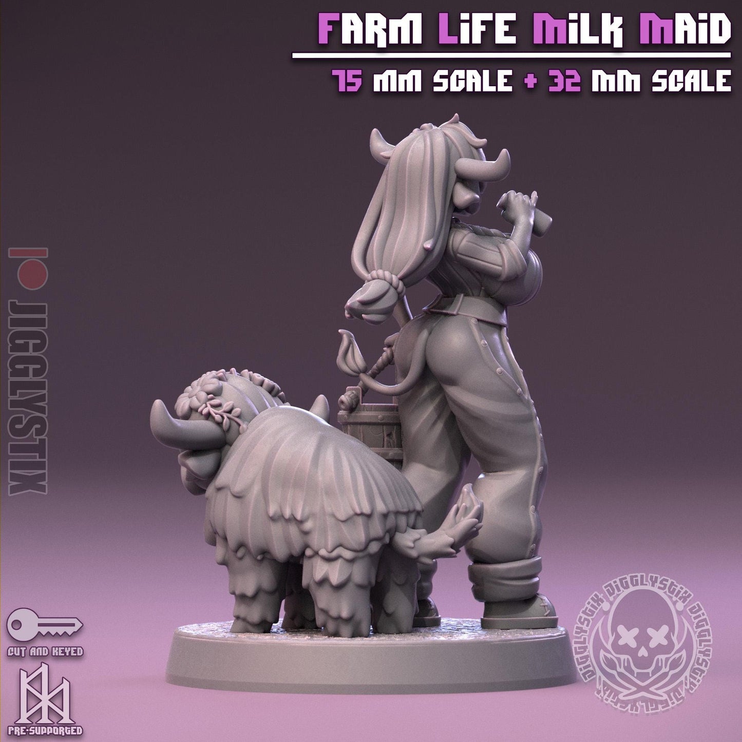 Farm Life Milk Maid Miniature - by Jigglystix