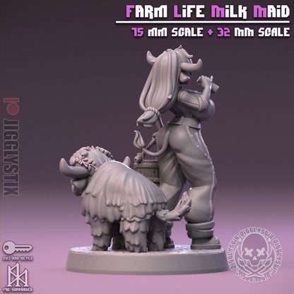 Farm Life Milk Maid Miniature - by Jigglystix