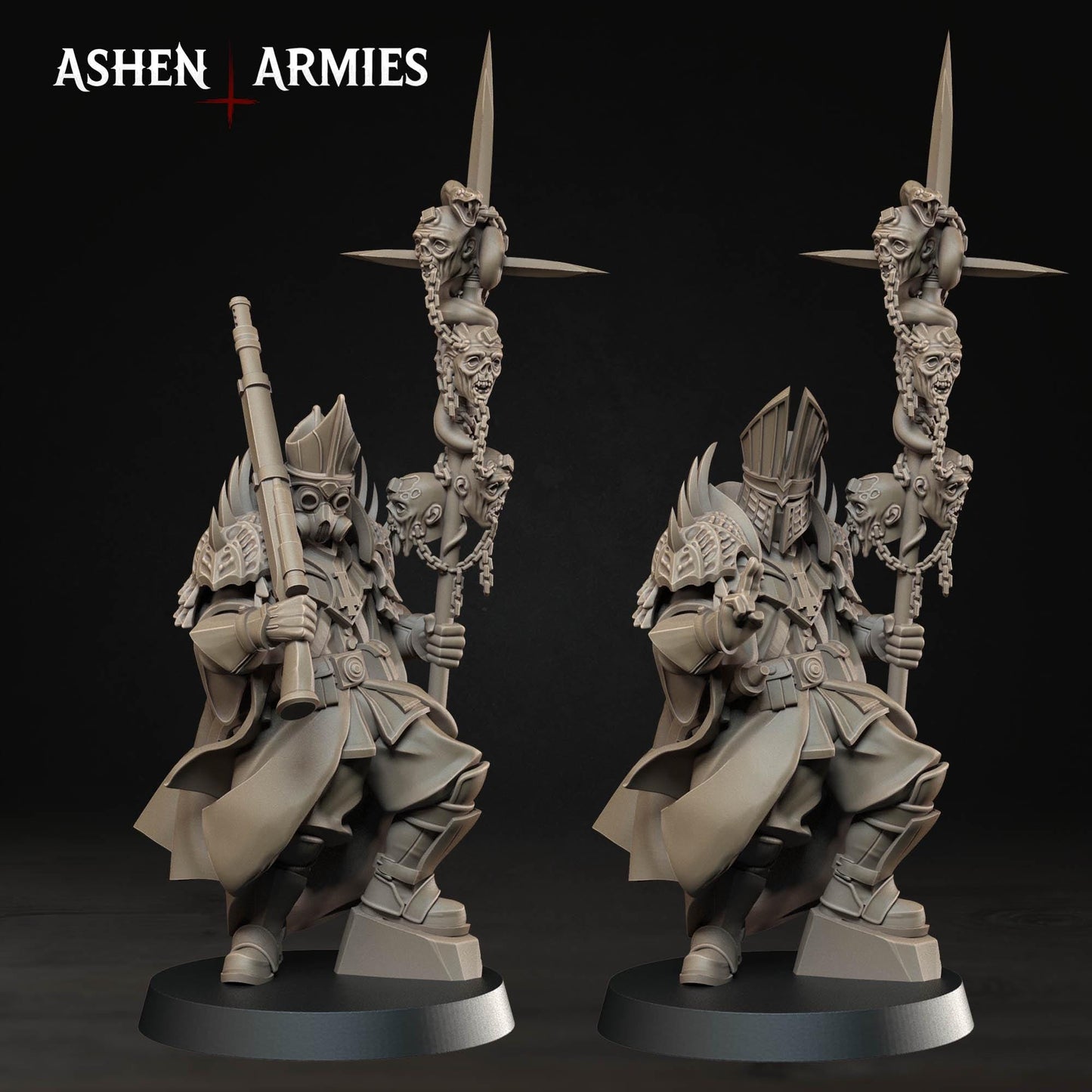 Hellbound Apostasy Heretic Priest Miniature - Ashen Armies by Bite the Bullet