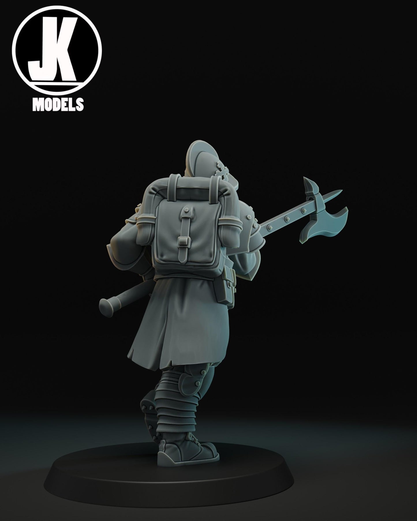 Papal Halberdier Running Miniature - JK Remo Models