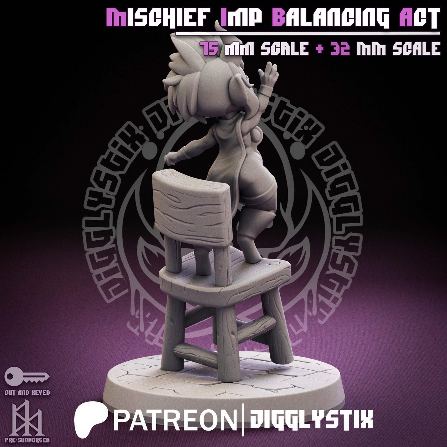 Mischief Imp Balancing Act Miniature - by Jigglystix