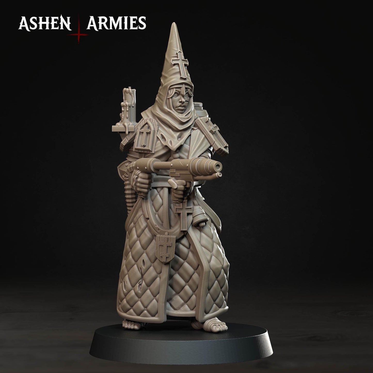 Bleeding Procession Flamethrower Miniature - Ashen Armies by Bite the Bullet