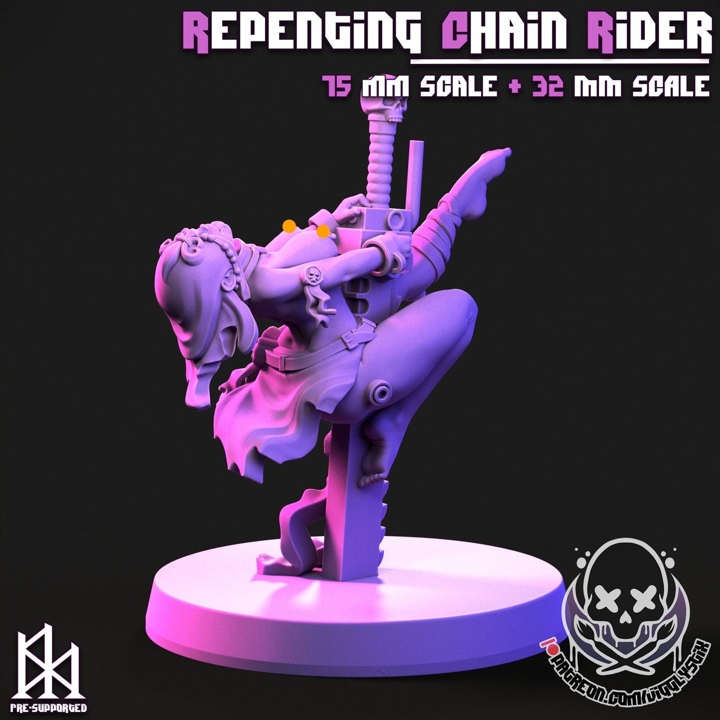 Repenting Chain Rider Sister Miniature - by Jigglystix