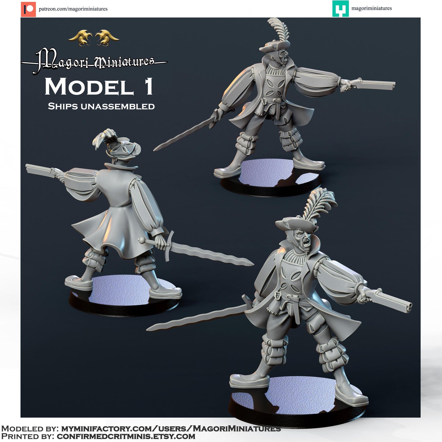 Landsknecht Mercenary Warband Miniatures SET B - by Magori Miniatures