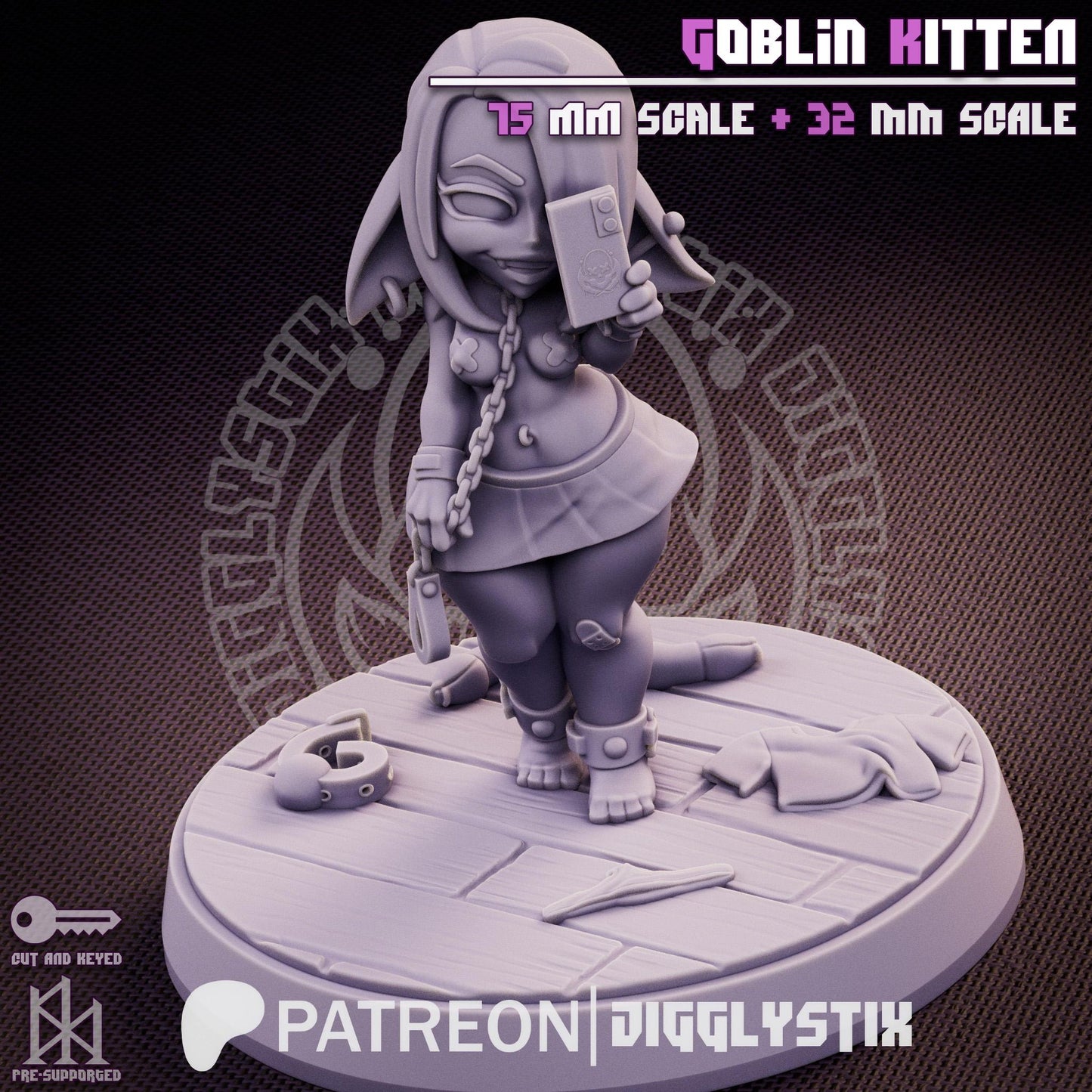 Goblin Kitten Little Miniature - by Jigglystix