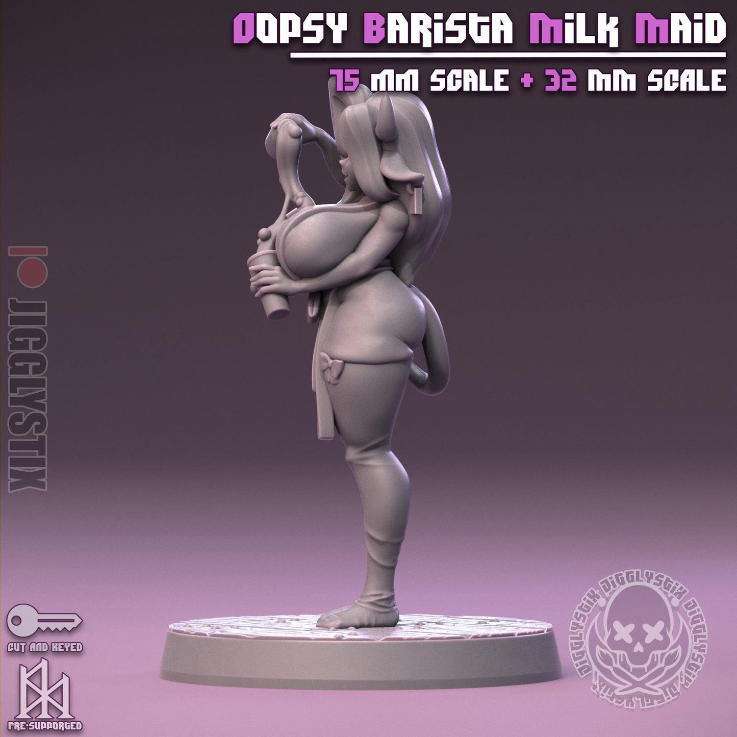 Oppsy Barista Milk Maid Miniature - by Jigglystix