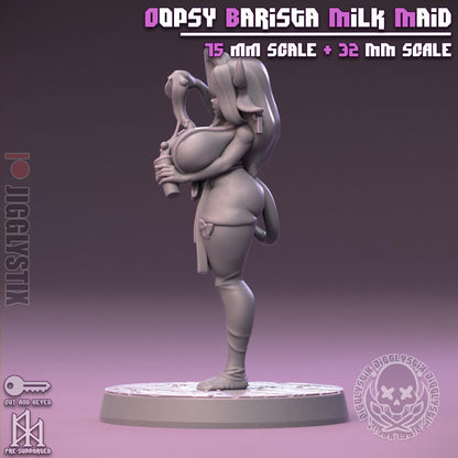 Oppsy Barista Milk Maid Miniature - by Jigglystix