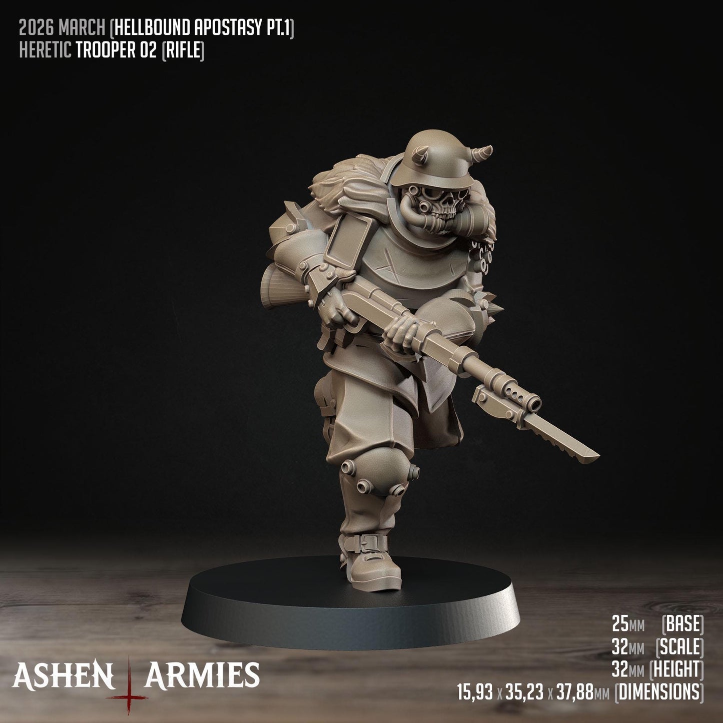 Hellbound Apostasy Troopers Miniatures - Ashen Armies by Bite the Bullet