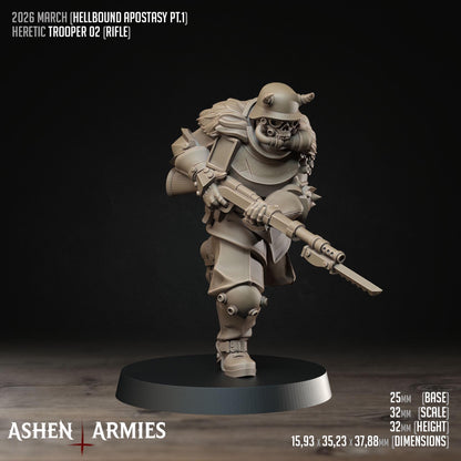 Hellbound Apostasy Troopers Miniatures - Ashen Armies by Bite the Bullet