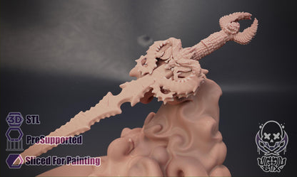 Flying Animated Sword Miniature - by Jigglystix