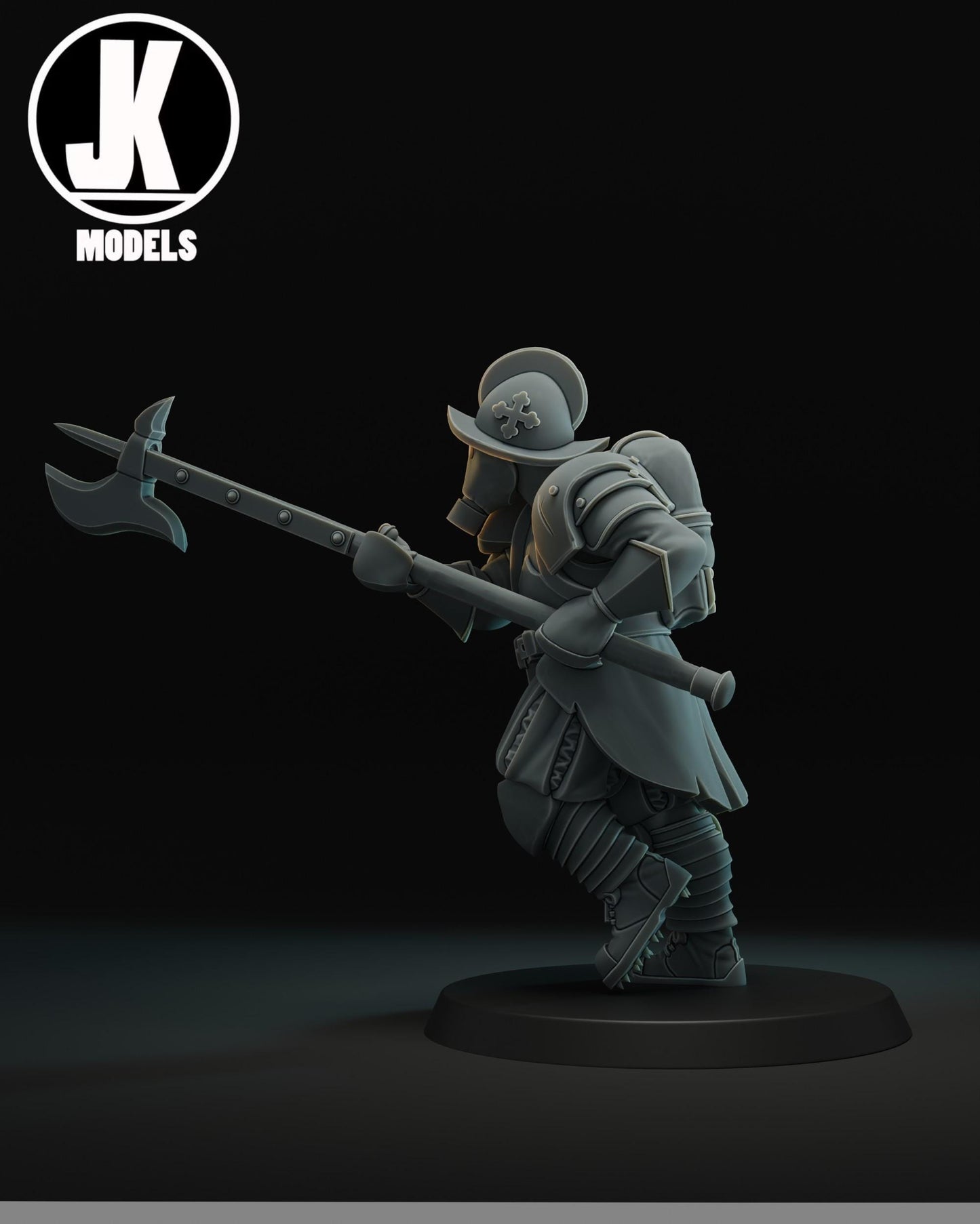 Papal Halberdier Running Miniature - JK Remo Models