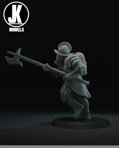 Papal Halberdier Running Miniature - JK Remo Models
