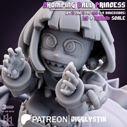 Chomping Ball Princess Miniature - by Jigglystix