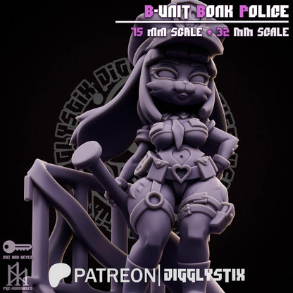 Bunny Cop B-Unit Bonk Police Miniature - by Jigglystix