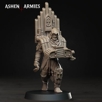 Bleeding Procession Musician Miniature - Ashen Armies by Bite the Bullet