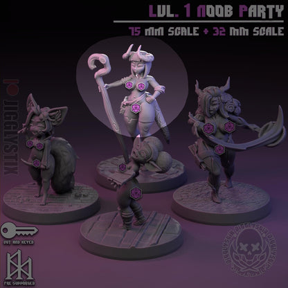 Lvl 1 Draconian Sorceress Miniature - by Jigglystix