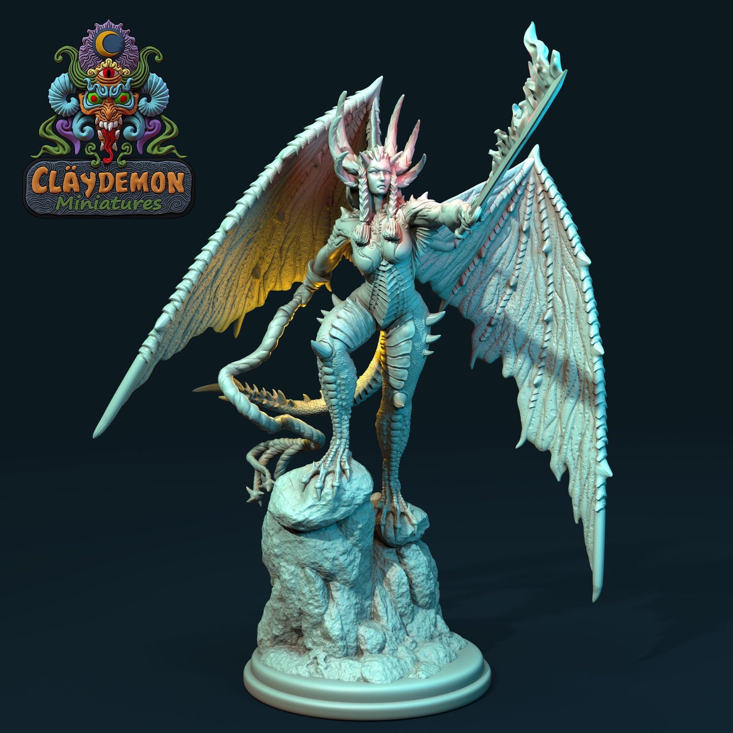 Hecca the Tormenter Miniature - by Claydemon Miniatures