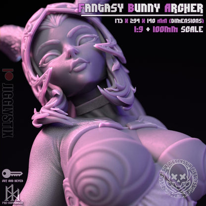Fantasy Bunny Archer Fran Miniature - by Jigglystix