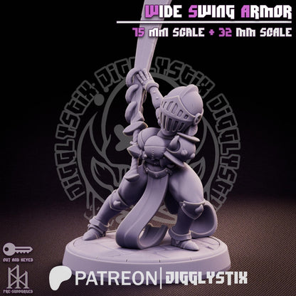 Wide Swing Impractical Armor Miniature - by Jigglystix