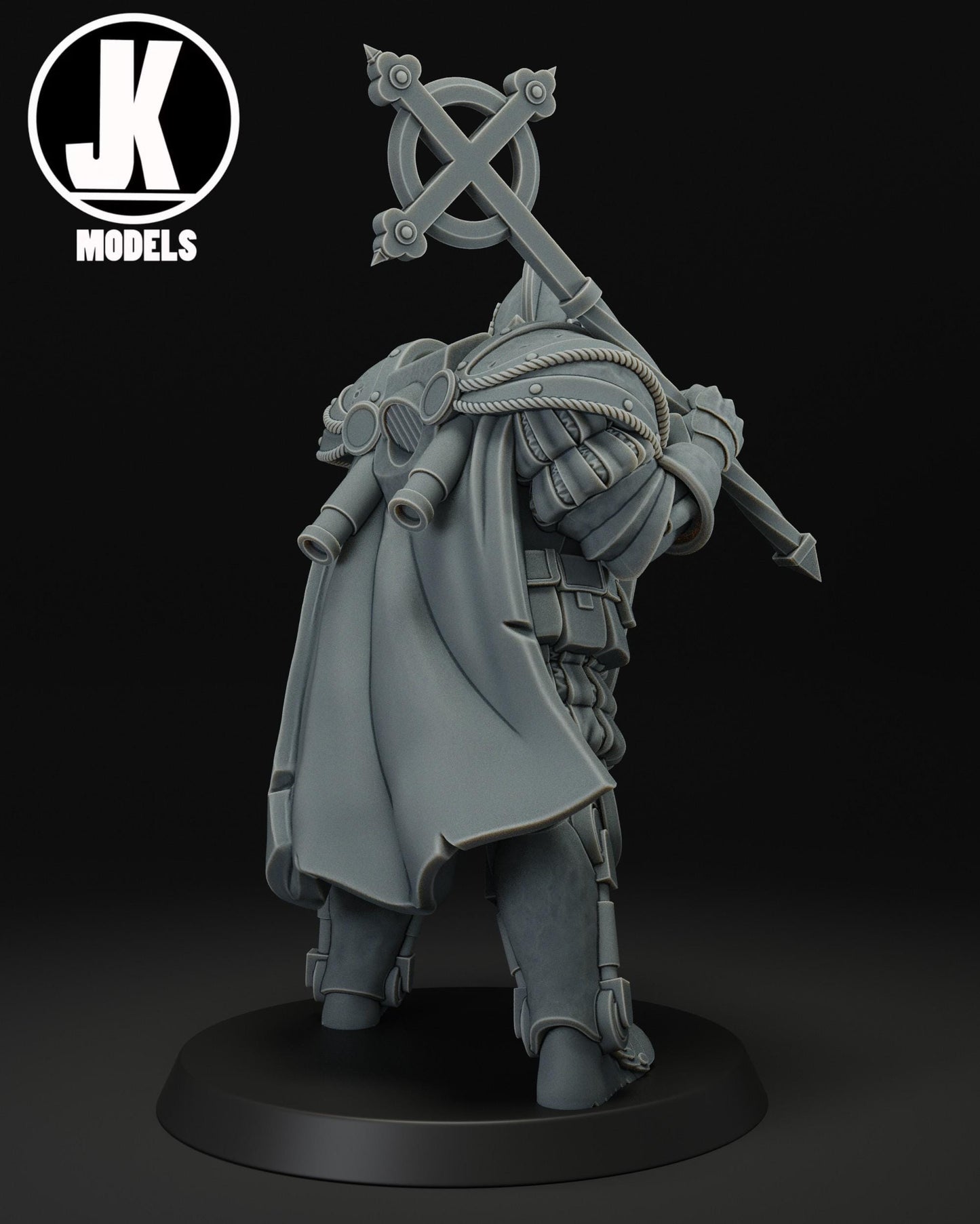 Papal Heavy Infantry Mace Shield Miniature - JK Remo Models