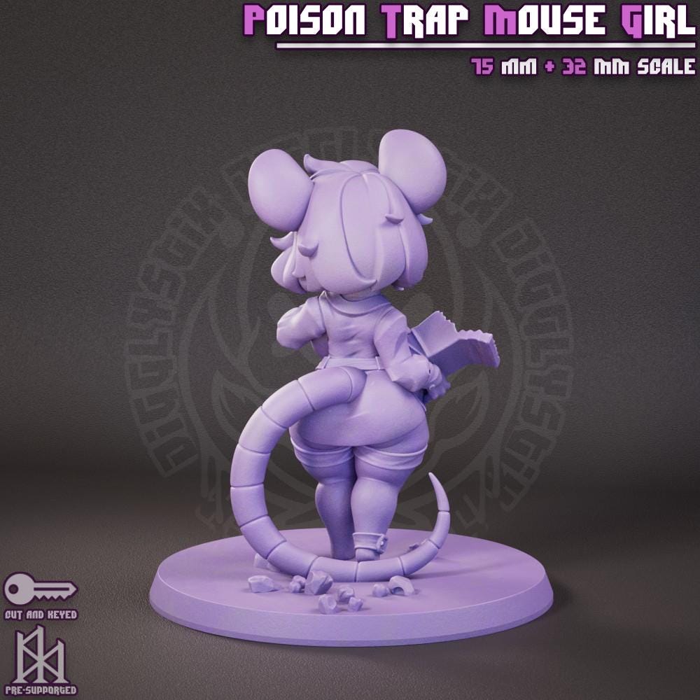 Poison Trap Mouse Girl Miniature - by Jigglystix