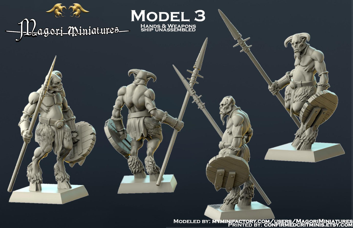 Goatman Raider Miniatures - by Magori Miniatures