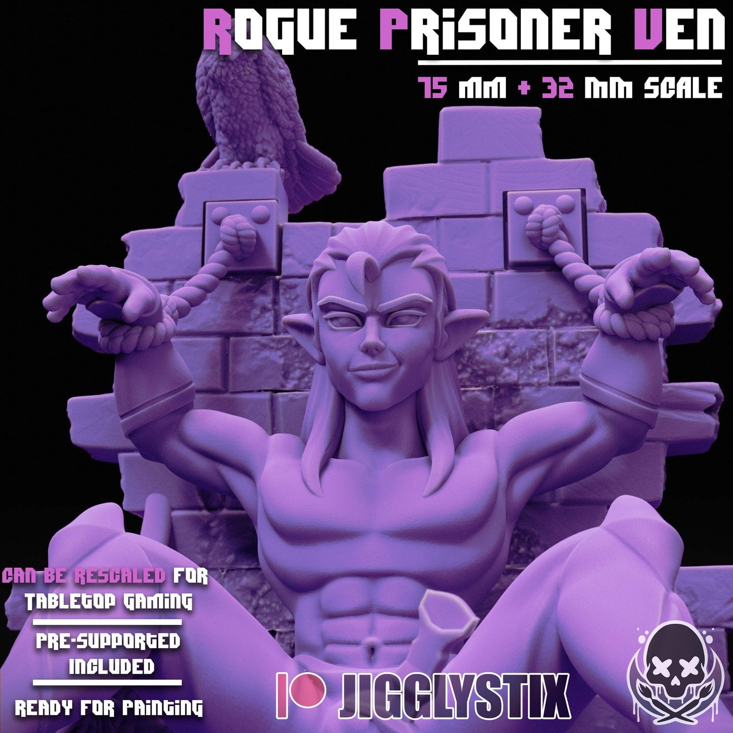 Rogue Prisoner Ven Miniature - by Jigglystix