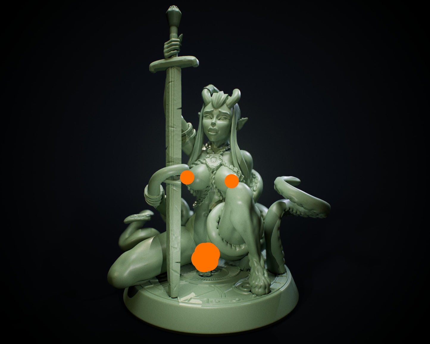 Botched Tiefling Summoning Miniature - by Jigglystix