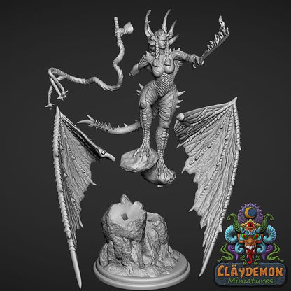 Hecca the Tormenter Miniature - by Claydemon Miniatures