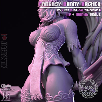 Fantasy Bunny Archer Fran Miniature - by Jigglystix