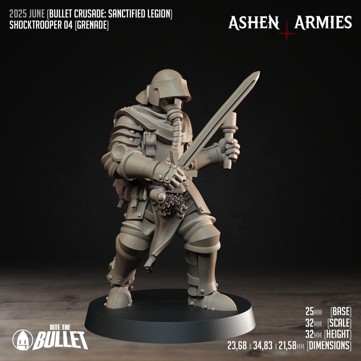 Sanctified Legion Shocktroopers Miniatures - Ashen Armies by Bite the Bullet
